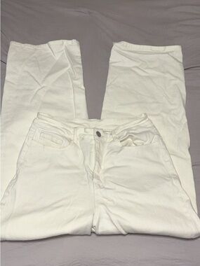 Sadie & Sage Cream High-Rise Pants